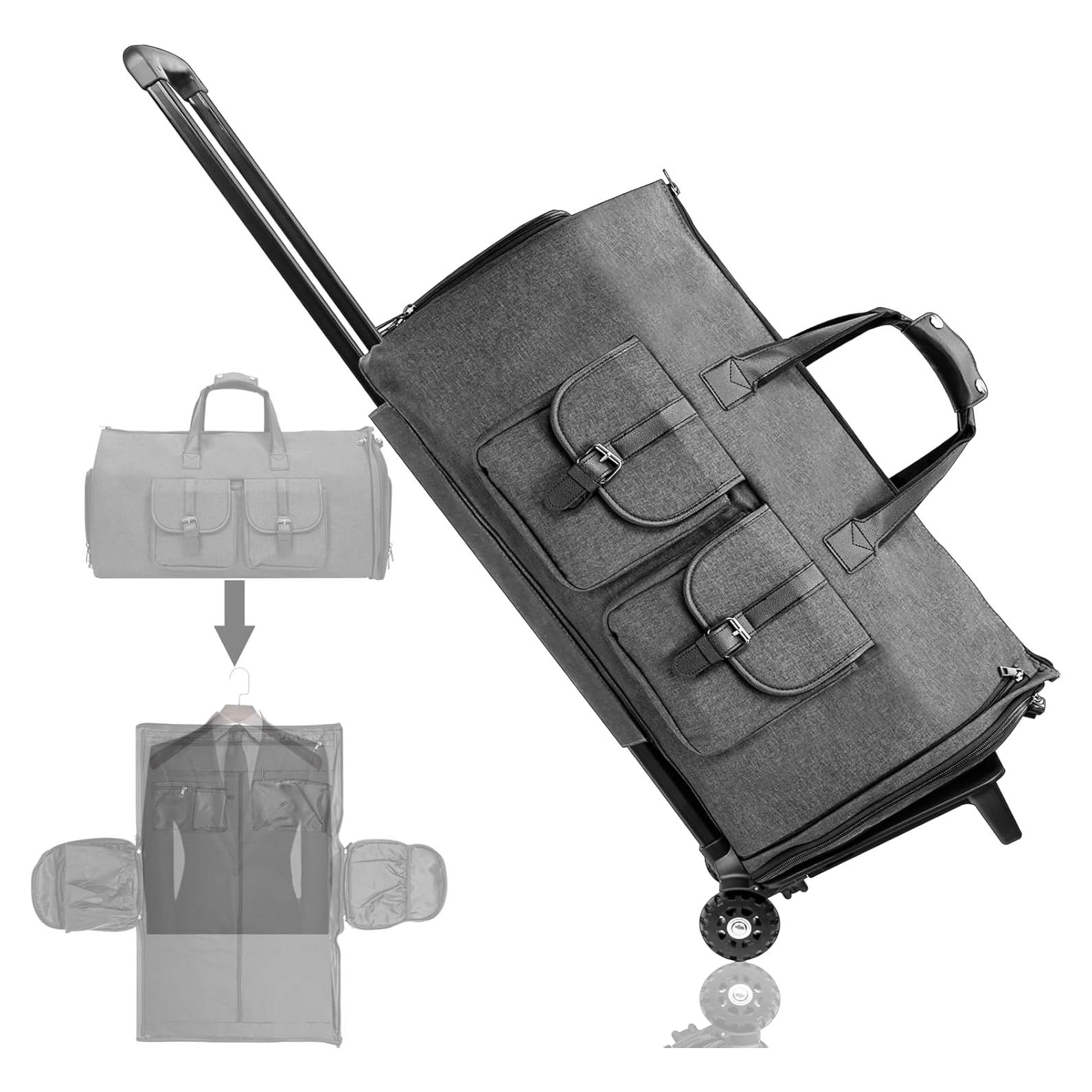 Bolsa de Viaje Rodante Lemohome 63x30x34cm 45L Gris