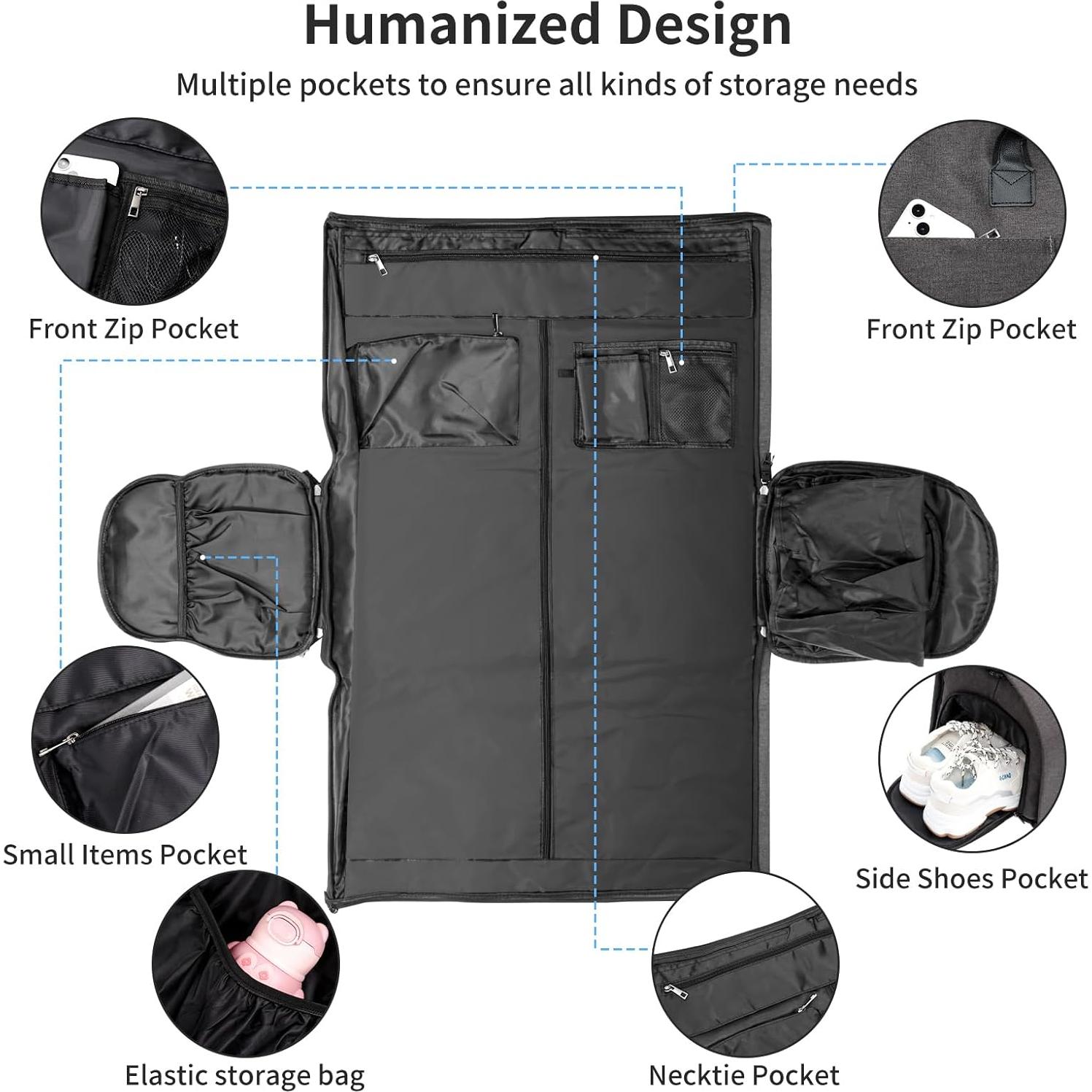 Bolsa de Viaje Rodante Lemohome 63x30x34cm 45L Gris