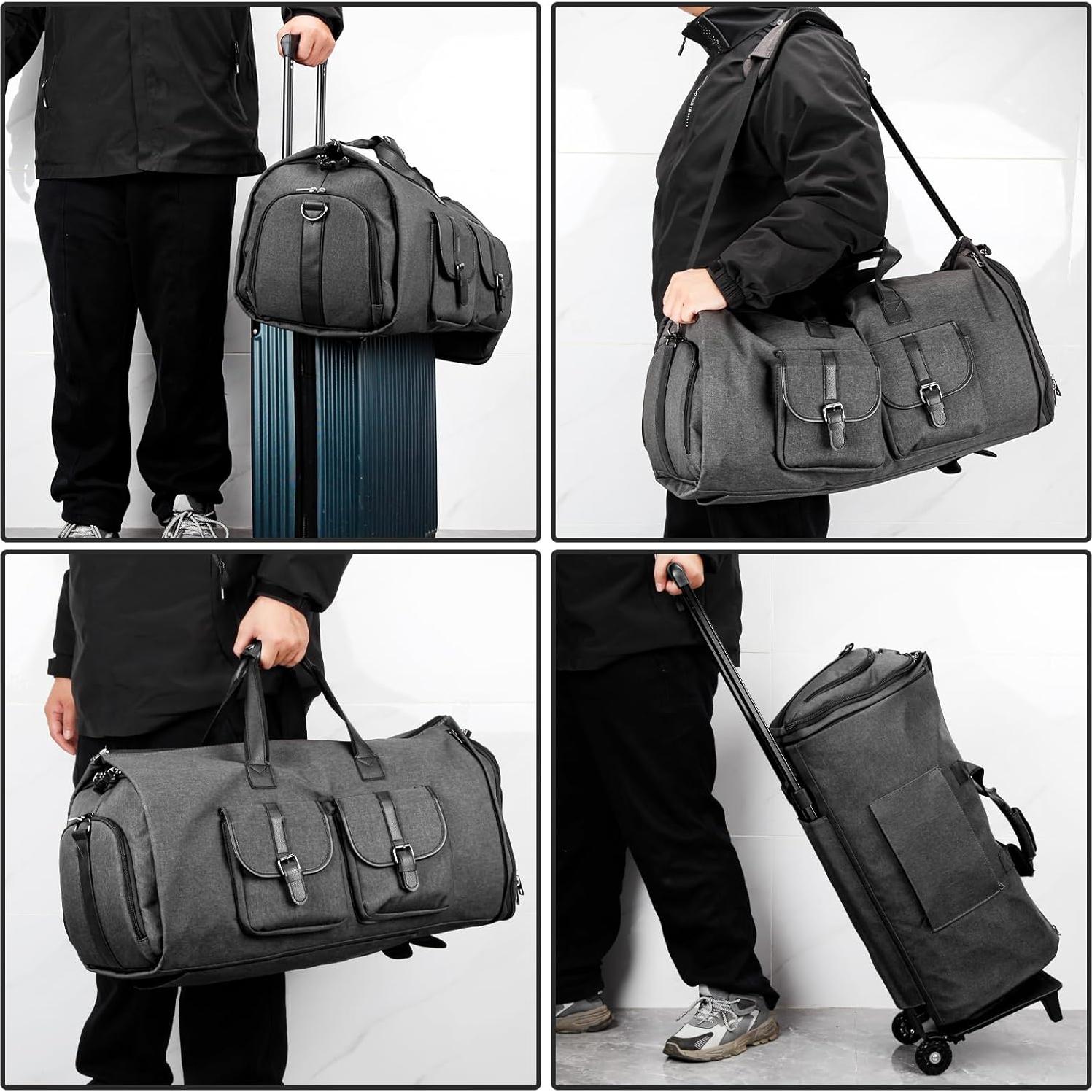 Bolsa de Viaje Rodante Lemohome 63x30x34cm 45L Gris