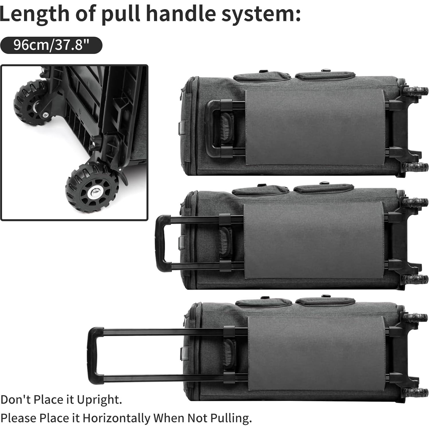 Bolsa de Viaje Rodante Lemohome 63x30x34cm 45L Gris