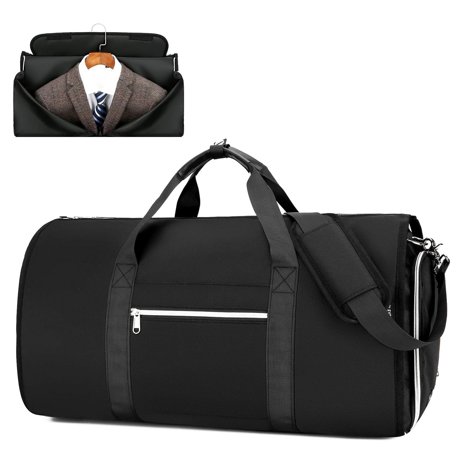 Bolsa Duffle Convertible 34L Outplea Negra con Compartimentos