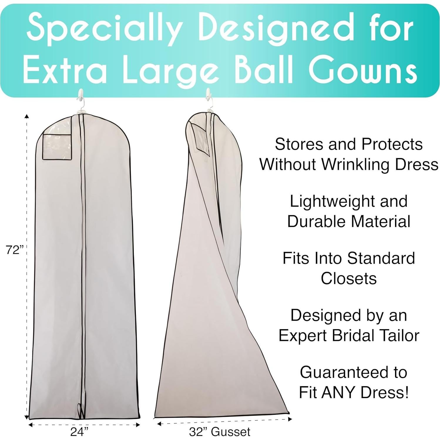 Bolsa Nupcial Extra Grande Azure Aster 72" x 24"