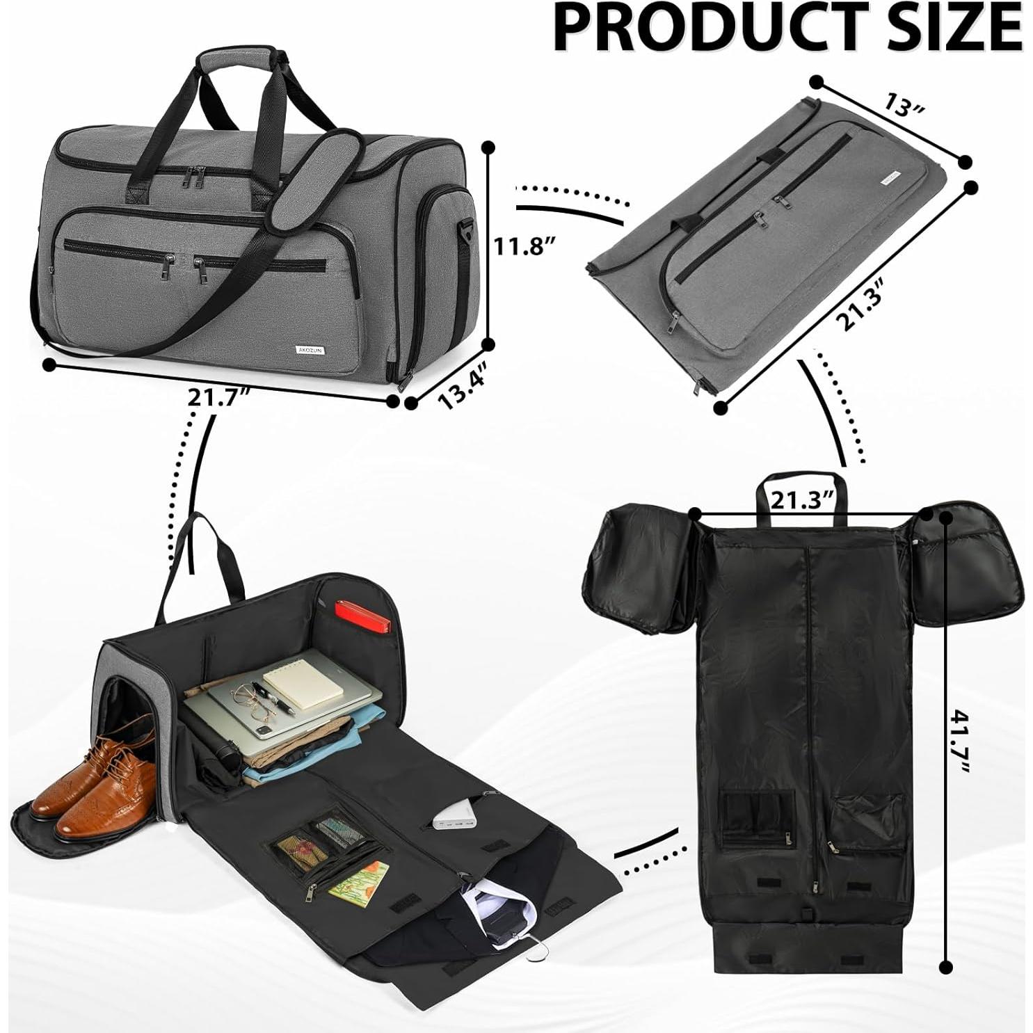 Bolsa de Ropa Convertible AKOZLIN 3 en 1 Gris 51L