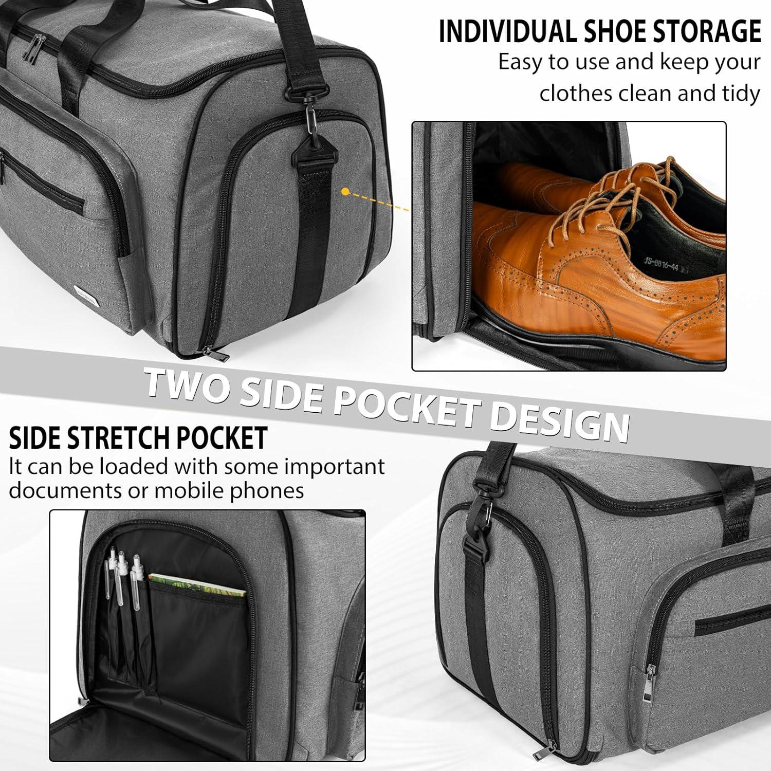 Bolsa de Ropa Convertible AKOZLIN 3 en 1 Gris 51L