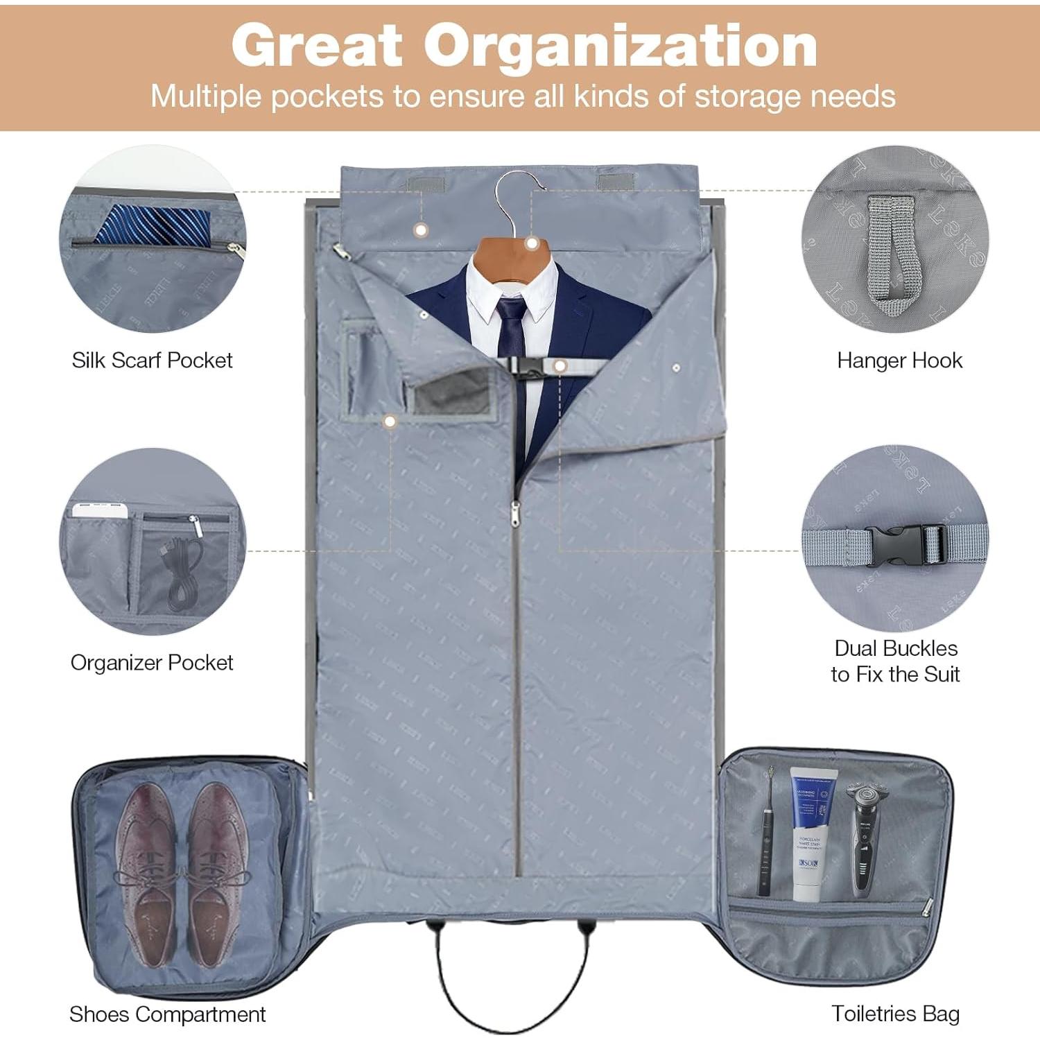 Bolsa de Ropa con Ruedas BP-684014 Negra Grande 55.88x30.99cm