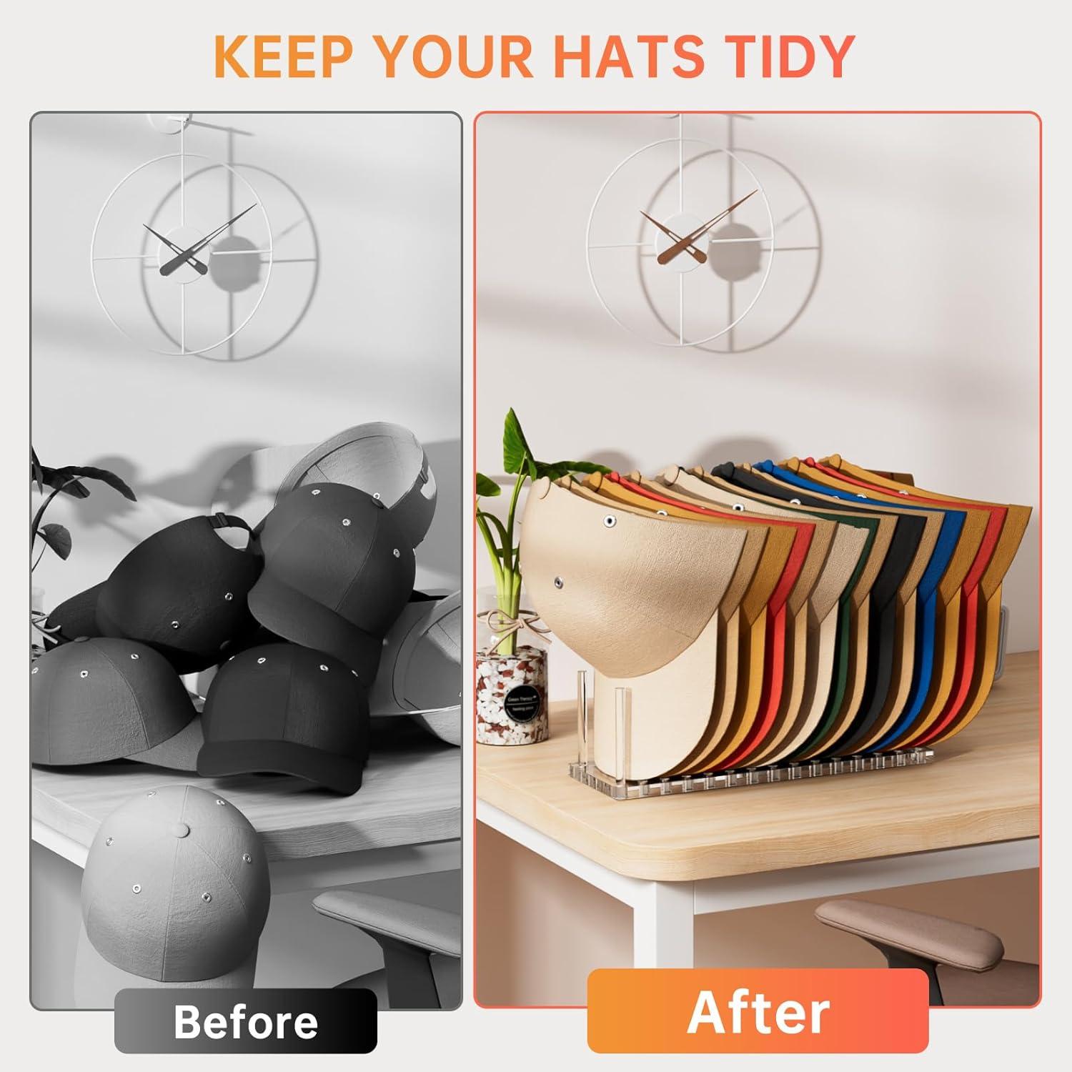 Organizador de Sombreros Kadolina Acrílico para 14 Gorras