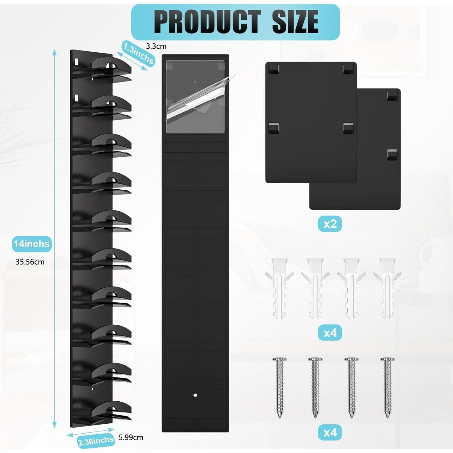 Gancho para Sombreros Bhtqdnq, Paquete de 2, Negro, Ahorra Espacio