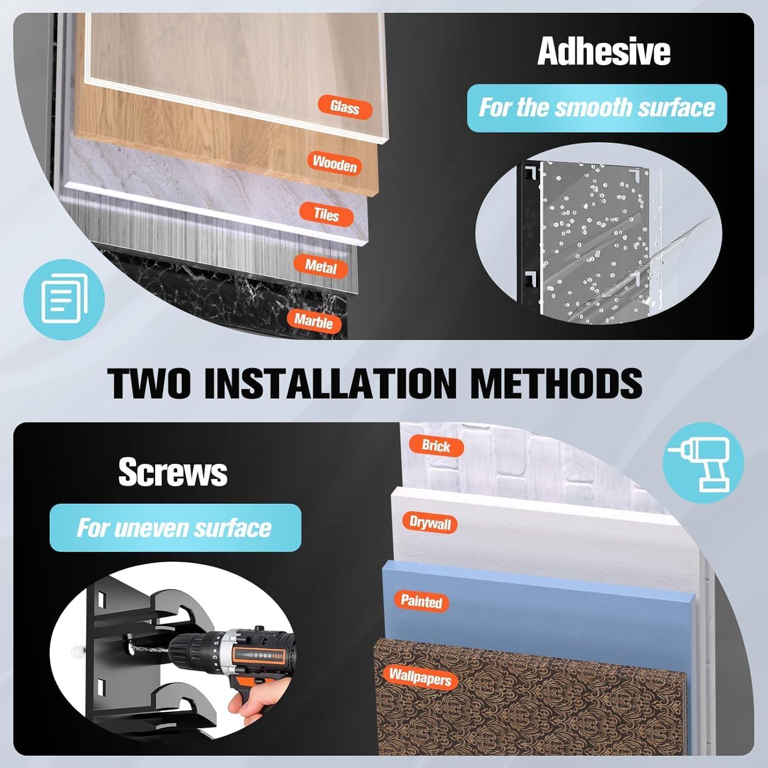 Gancho para Sombreros Bhtqdnq, Paquete de 2, Negro, Ahorra Espacio