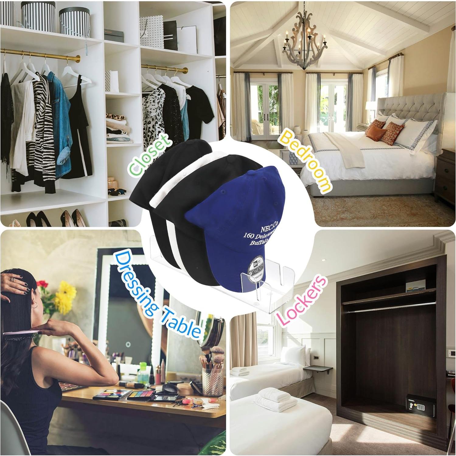 Organizador de Sombreros Acrílico EMOMAS - Paquete de 2