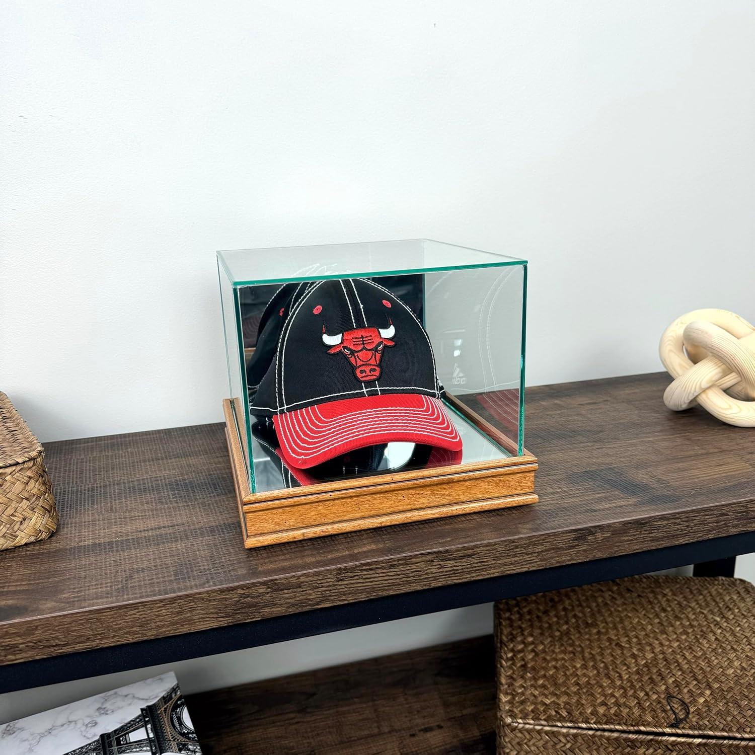 Exhibidor de Gorras Perfect Cases Madera con Vidrio UV