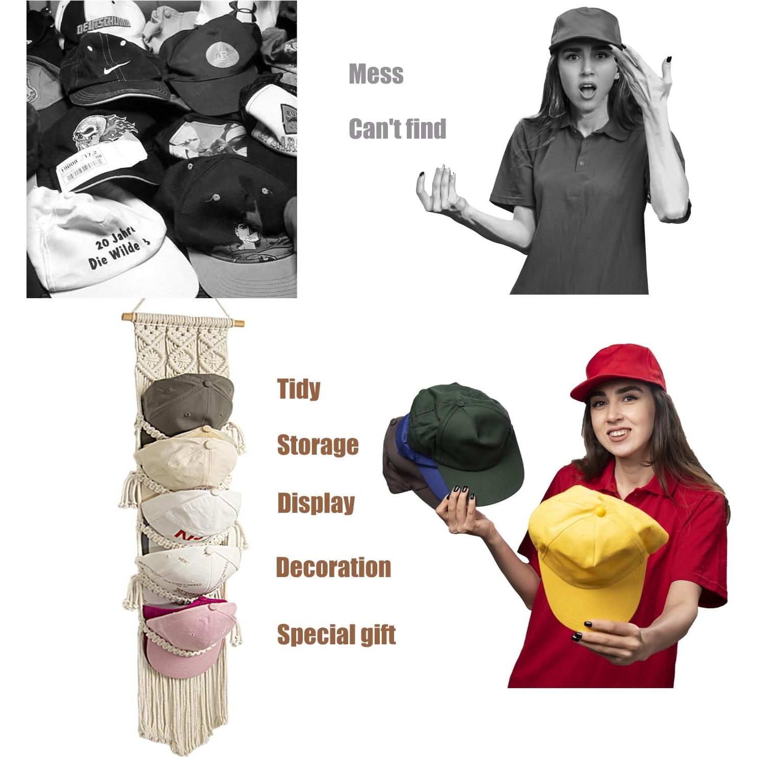 Perchero de Gorra Jontell Boho - Organizador de Sombreros 1 Pack