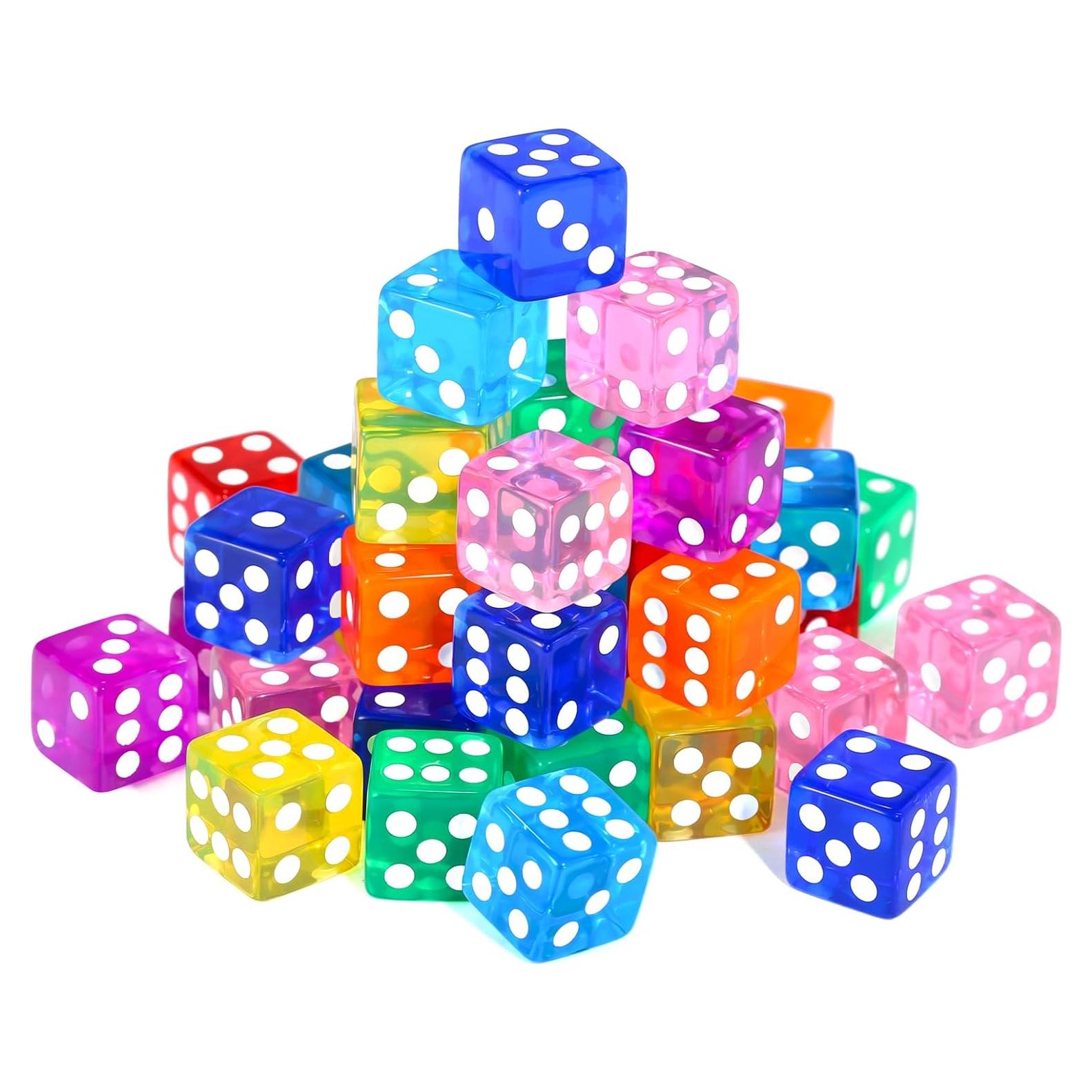 GWHOLE Set de 40 Dados de 6 Caras para Juegos de Mesa