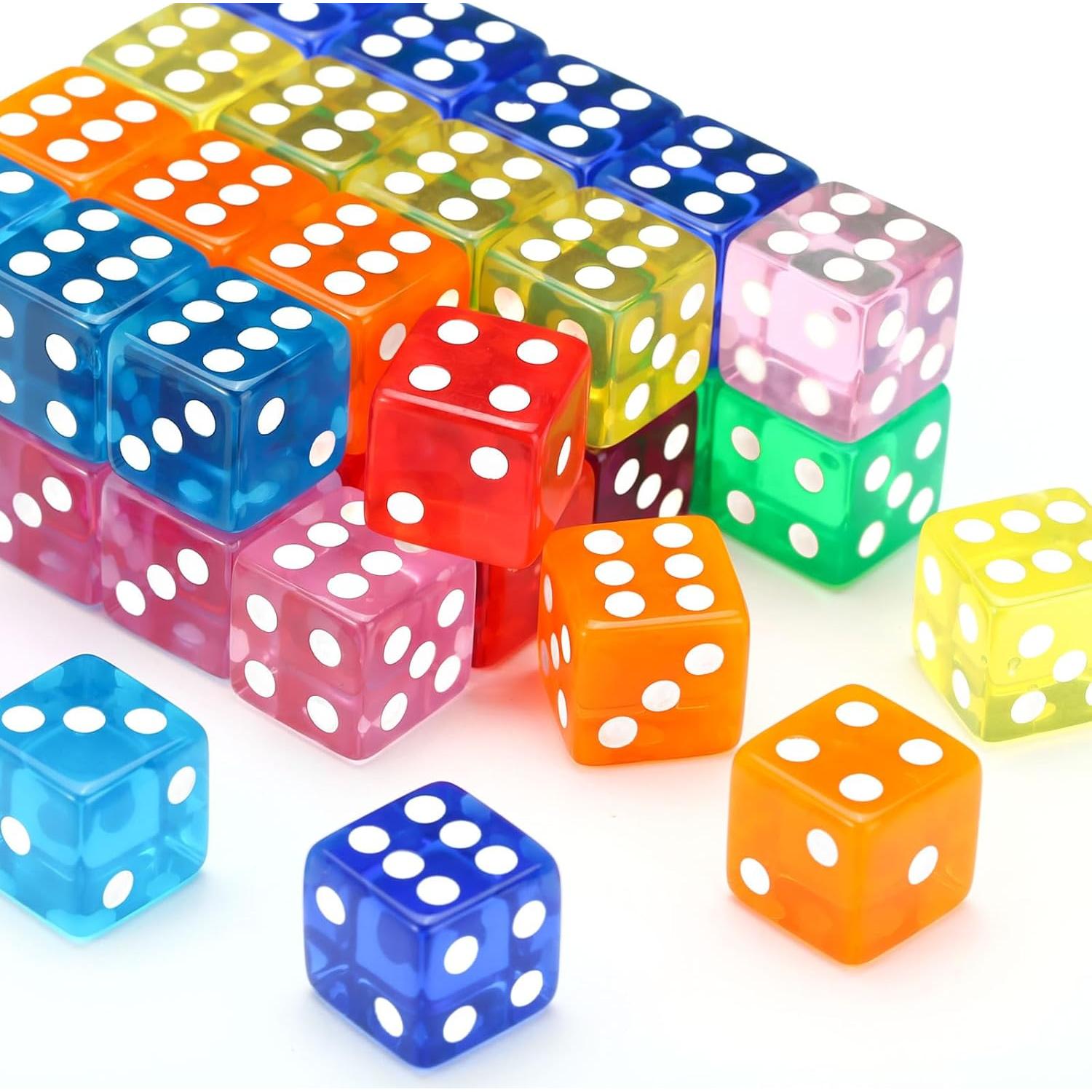 GWHOLE Set de 40 Dados de 6 Caras para Juegos de Mesa