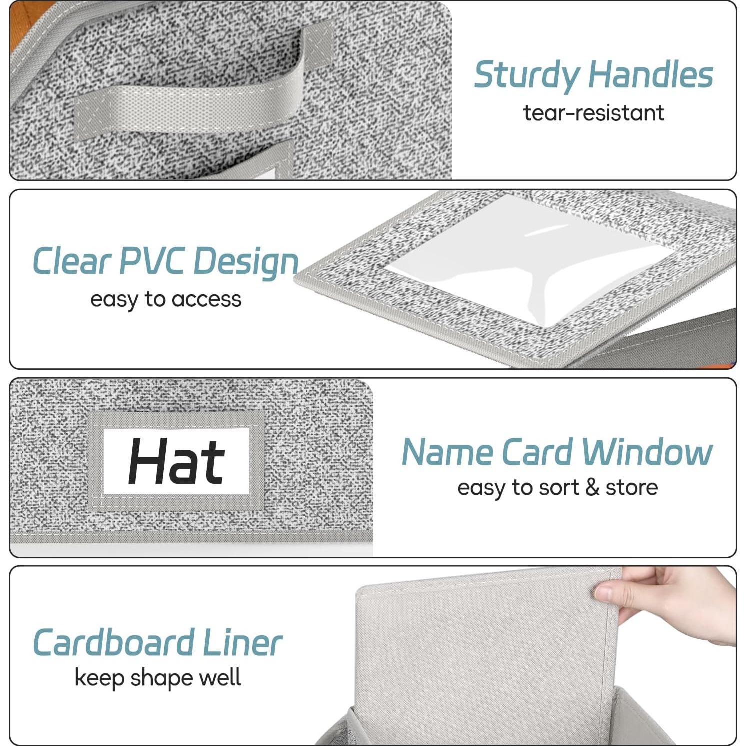 Organizador de Gorras AOODA 2 Pcs Apilable Gris 24 Gorras