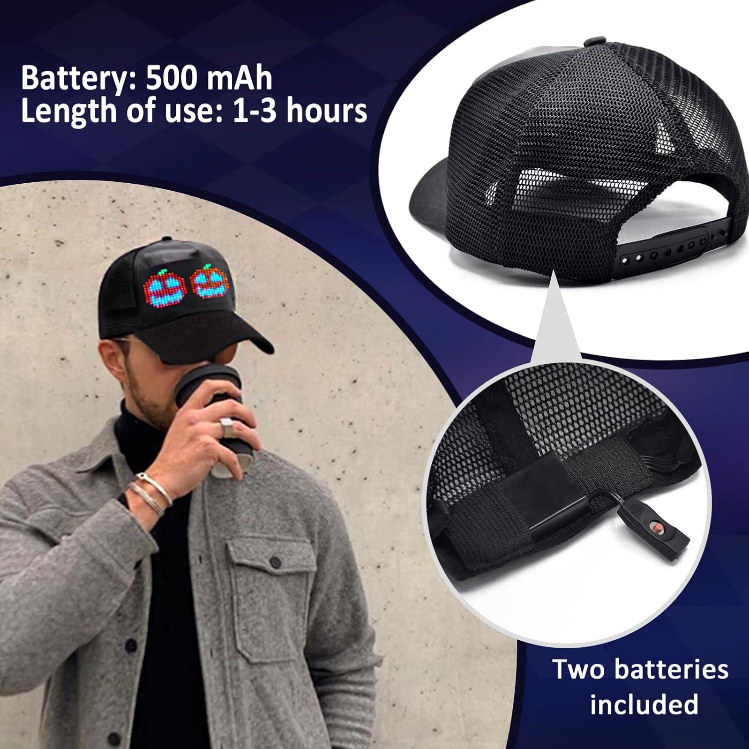 Gorra LED Inteligente GOTUS con App Bluetooth, Personalizable