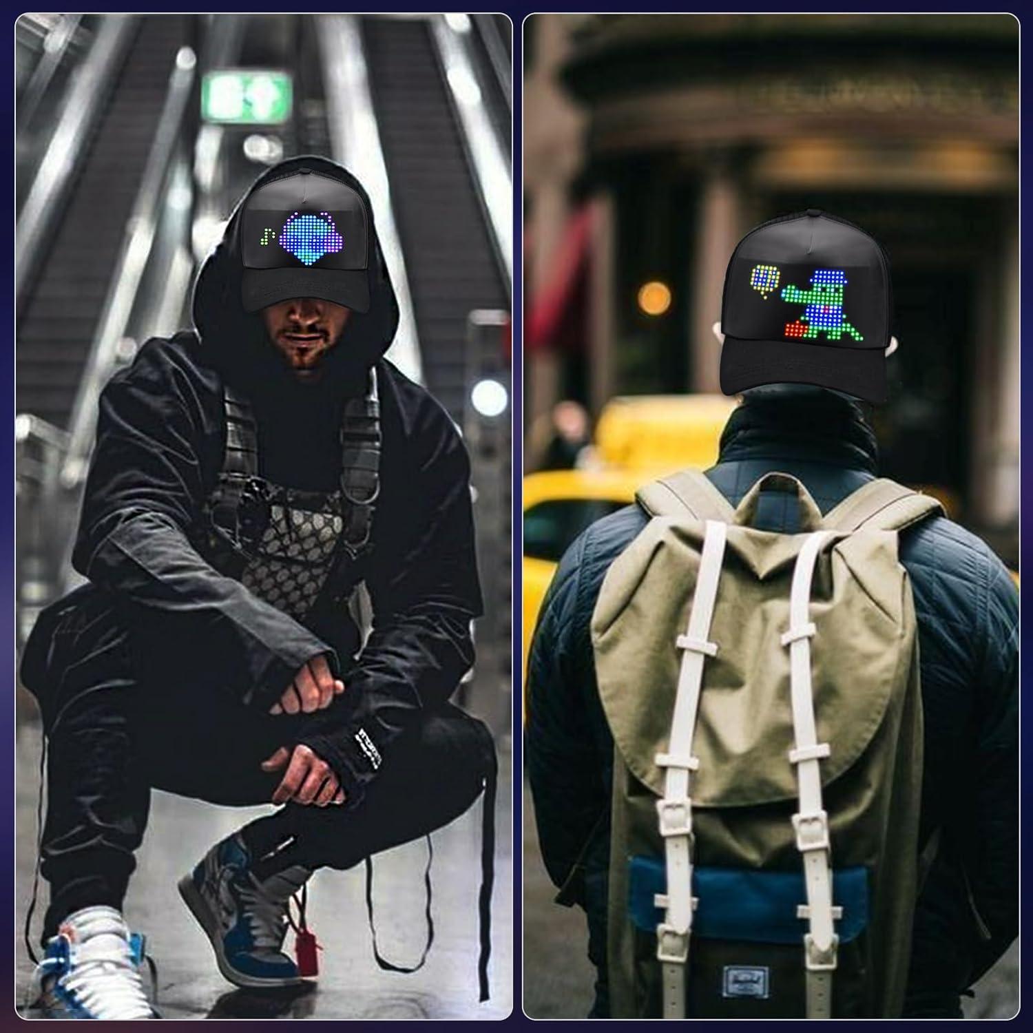 Gorra LED Inteligente GOTUS con App Bluetooth, Personalizable