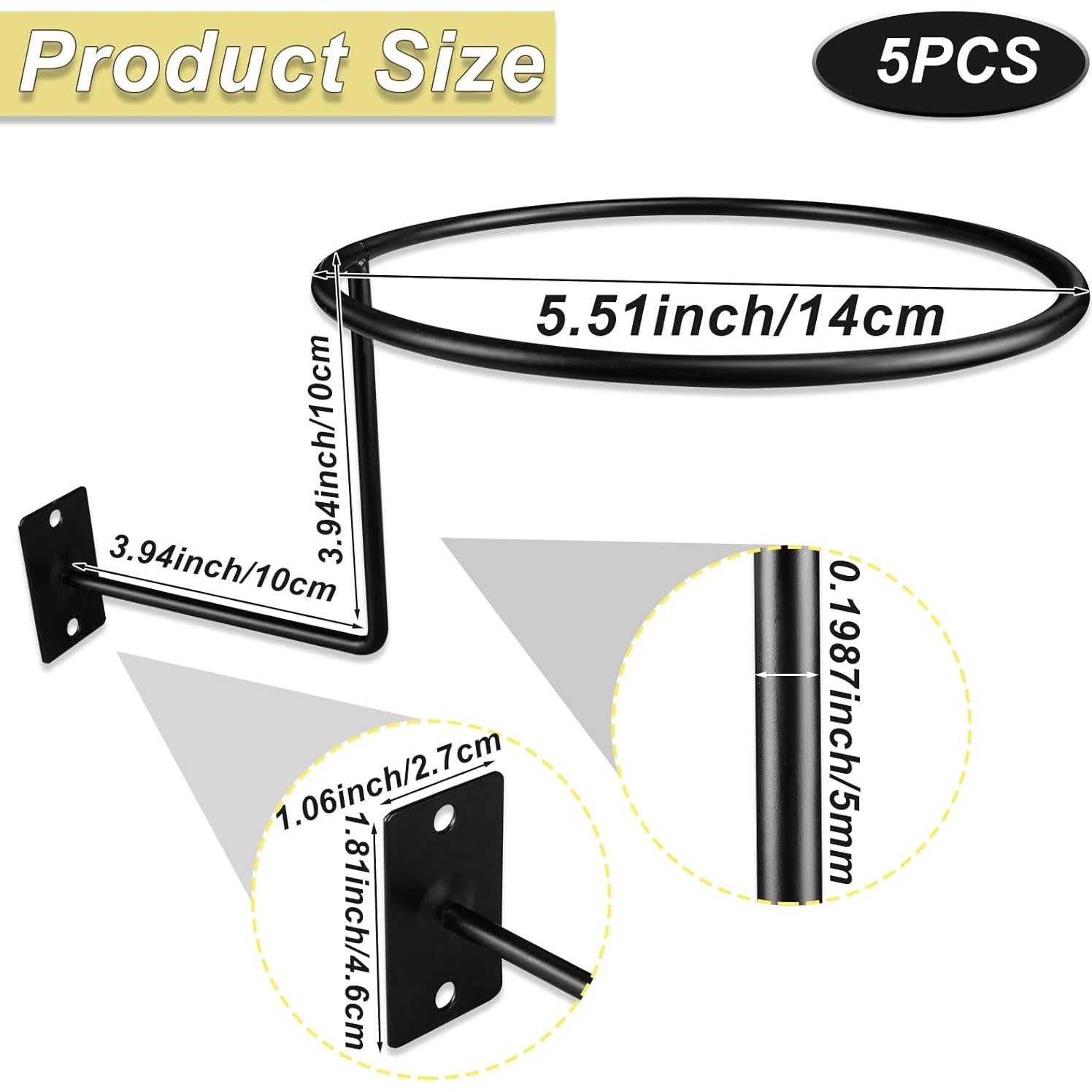 Juego de 5 Soportes de Sombrero de Metal Jtuxcke - Organizador Pared