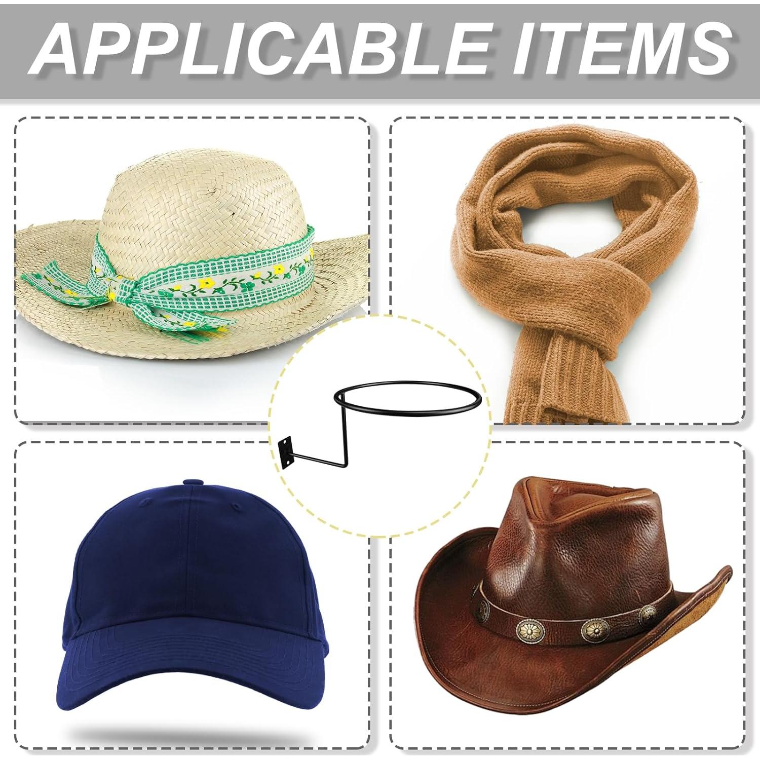 Juego de 5 Soportes de Sombrero de Metal Jtuxcke - Organizador Pared