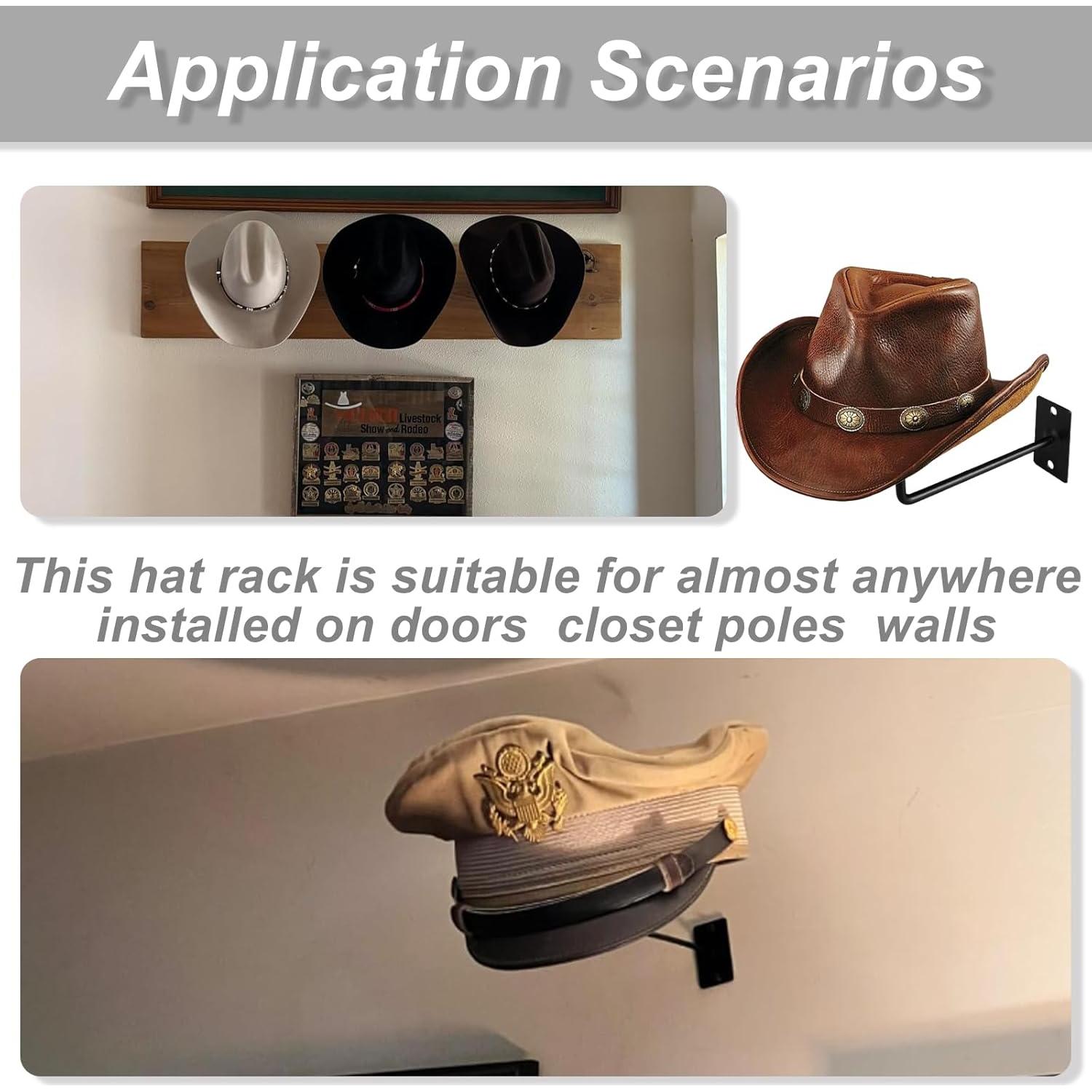 Juego de 5 Soportes de Sombrero de Metal Jtuxcke - Organizador Pared