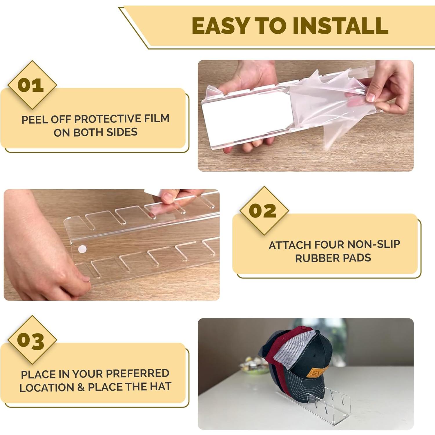 Soporte para Gorras iNNOVANT Acrílico Transparente 2 Piezas