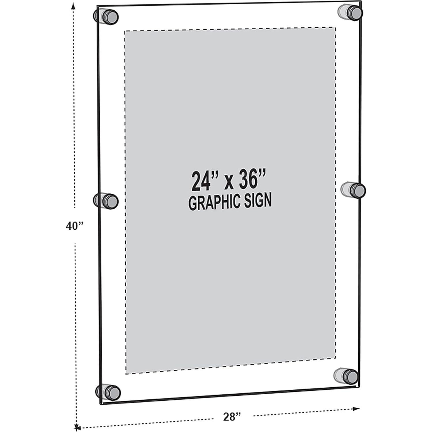 Marco Flotante de Acrílico Azar Displays 24x36 cm - Paquete de 2