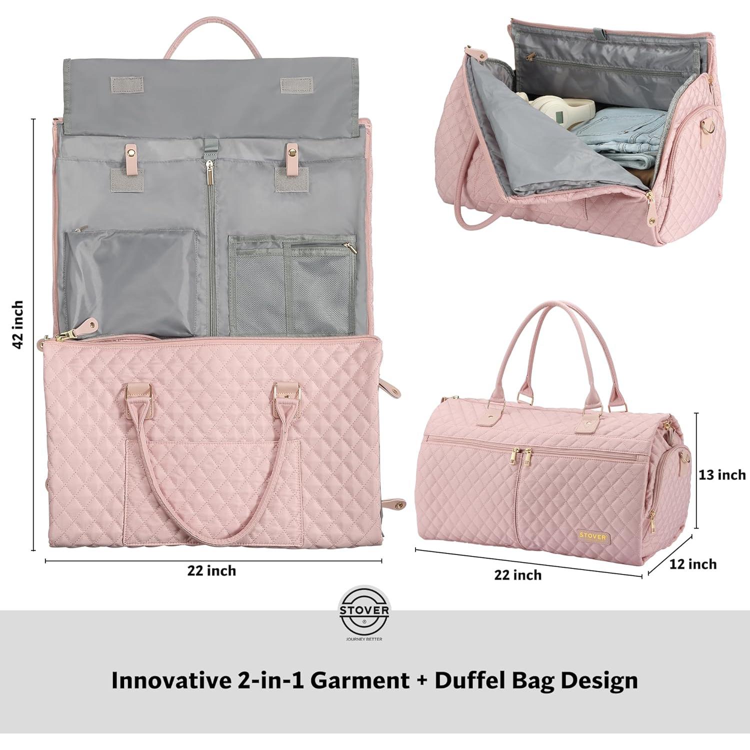 Bolsa de Viaje Convertible STOVER para Ropa - Rosa 2 en 1