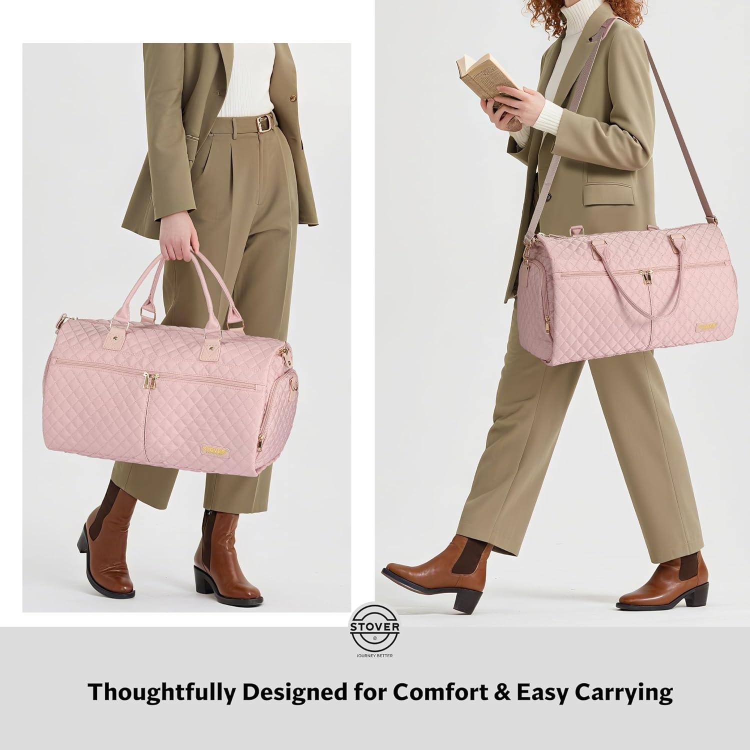 Bolsa de Viaje Convertible STOVER para Ropa - Rosa 2 en 1