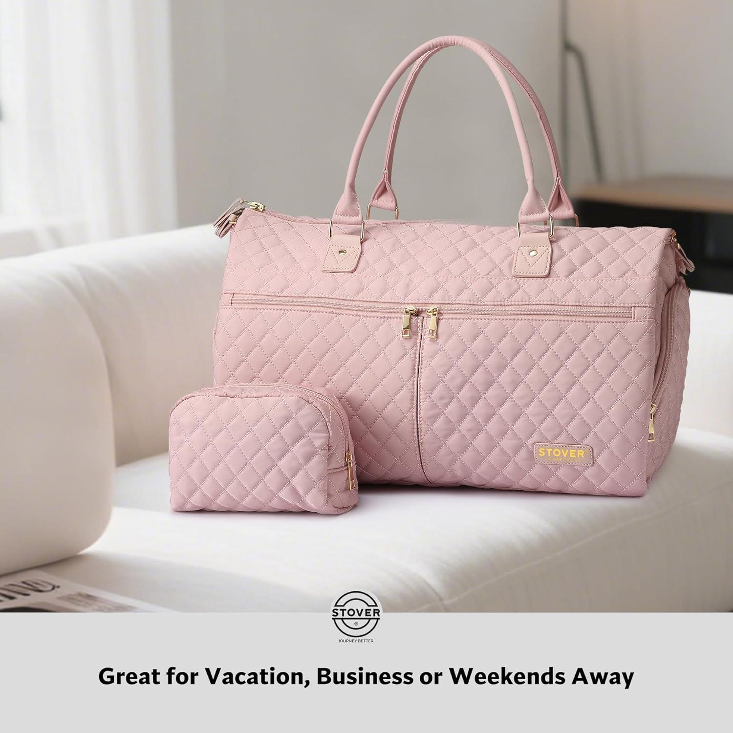 Bolsa de Viaje Convertible STOVER para Ropa - Rosa 2 en 1