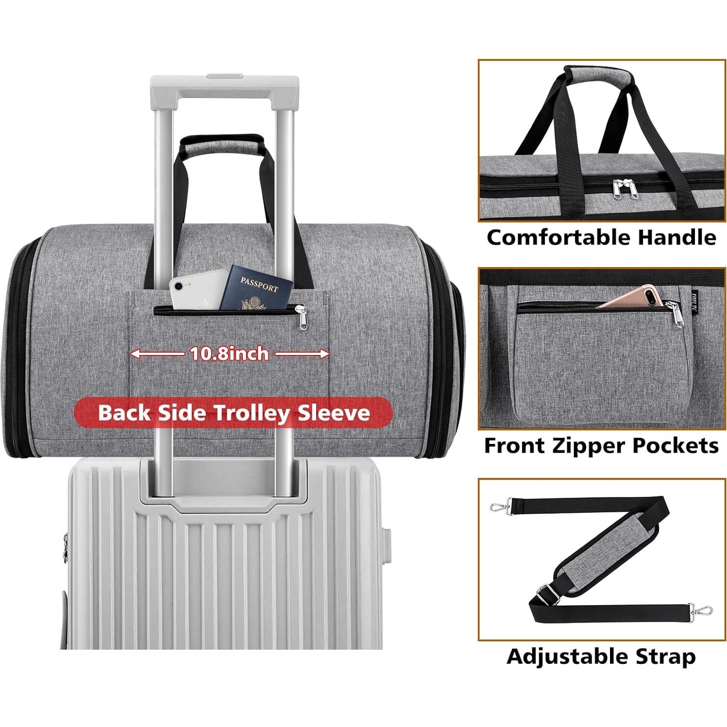 Bolsa de viaje tipo duffel IBFUN 2 en 1 con bolsa de aseo