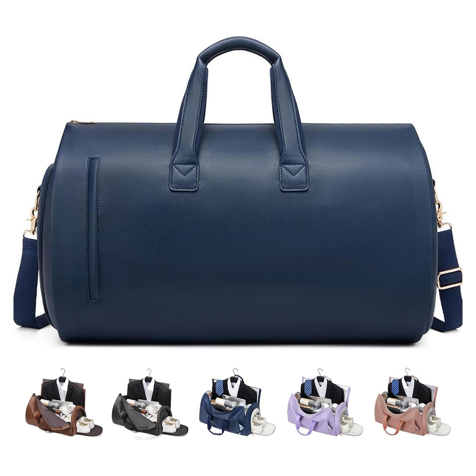 Bolsa de Ropa Convertible Wymulot 50L Azul con Compartimento para Zapatos