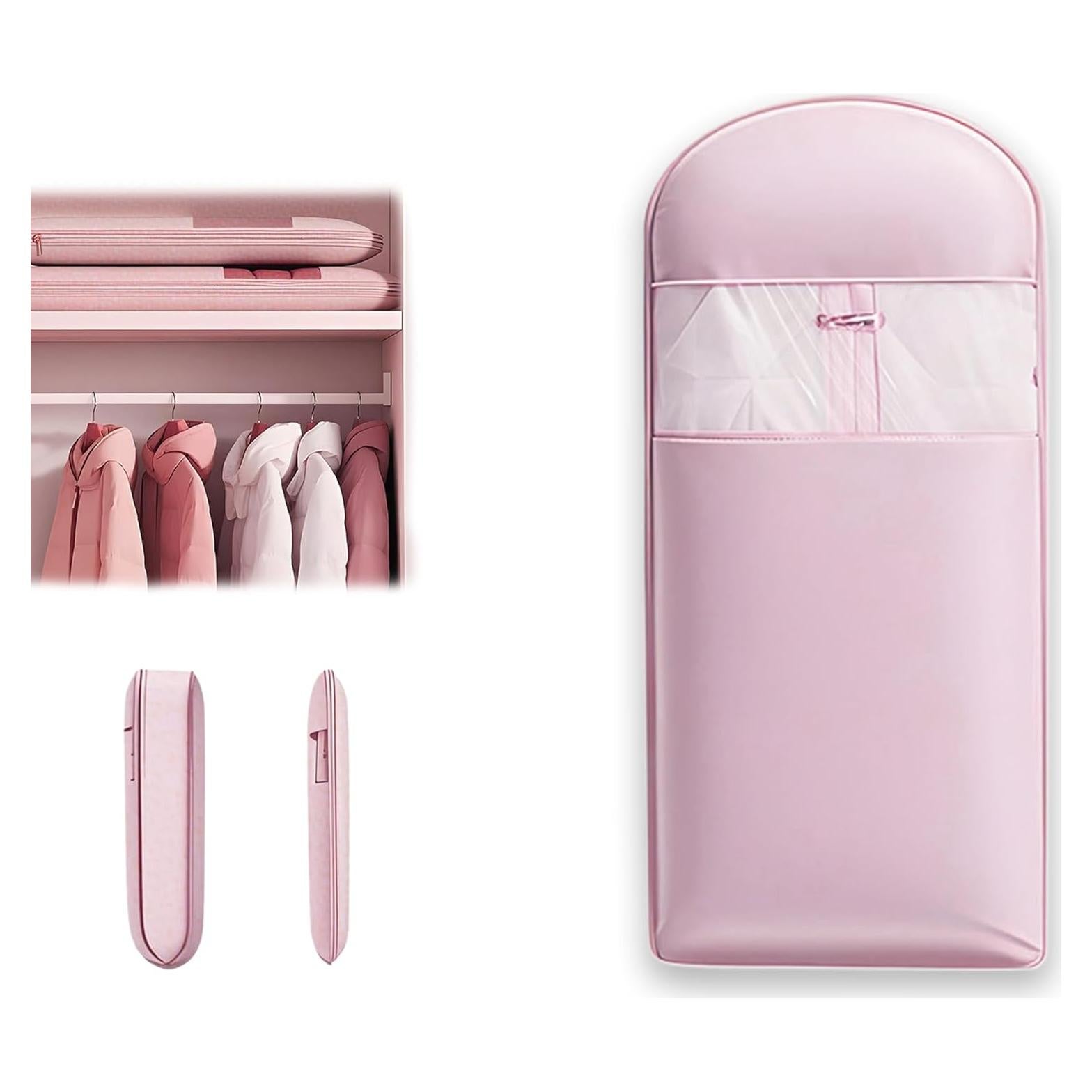 Bolsa de Ropa Colgante CDFUMY XL Rosa 130x58x15 cm