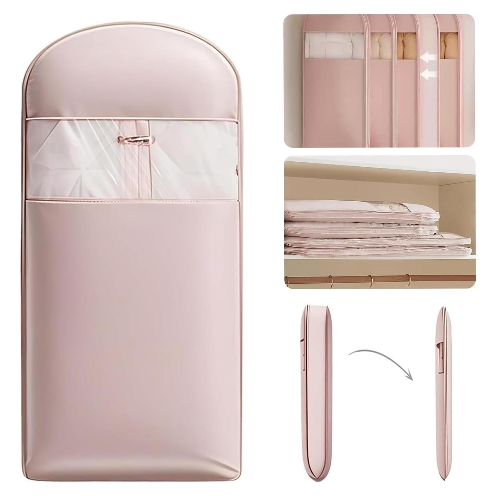 Bolsa Colgante Ahorra Espacio TPILOAW 75.7L Rosa PVC