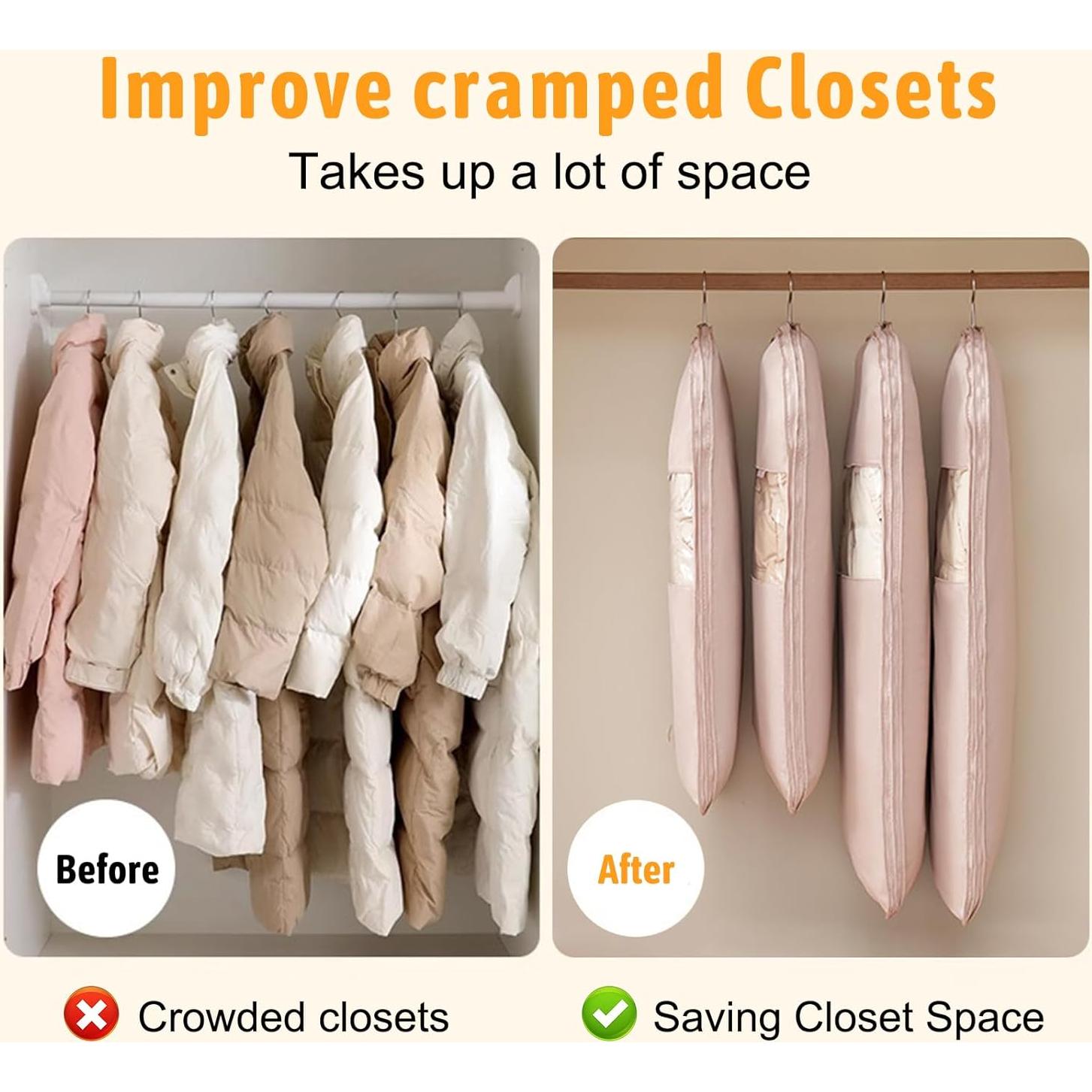 Bolsa Colgante Ahorra Espacio TPILOAW 75.7L Rosa PVC