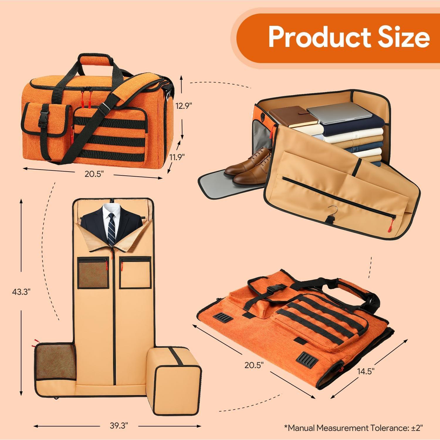 Bolsa Duffle Impermeable HOMQUIET 45L 2 en 1 para Viajar