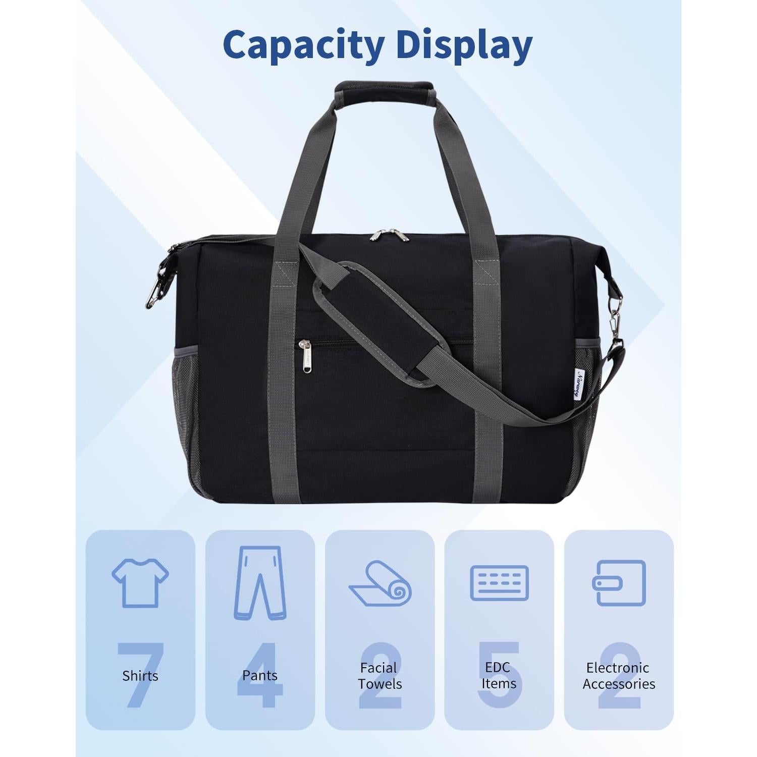 Bolsa de Viaje Narwey 30L Negra para Spirit y Frontier