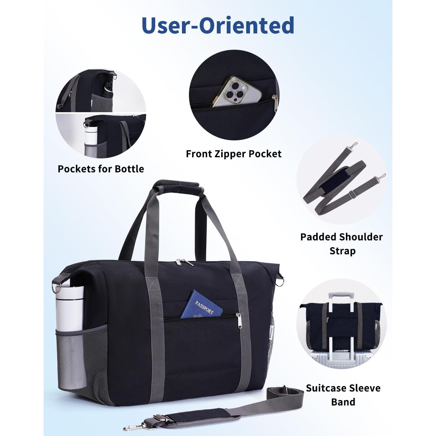 Bolsa de Viaje Narwey 30L Negra para Spirit y Frontier