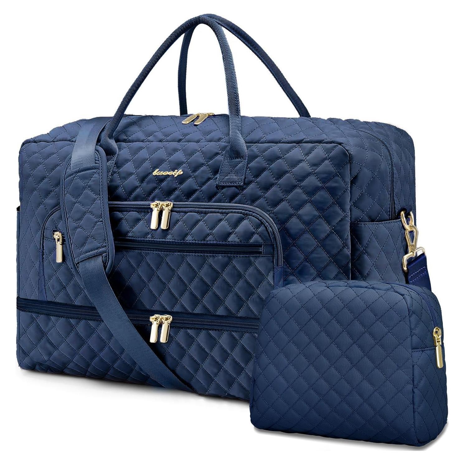 Bolsa de Viaje Grande para Mujeres - Duffle Azul Marino 35L