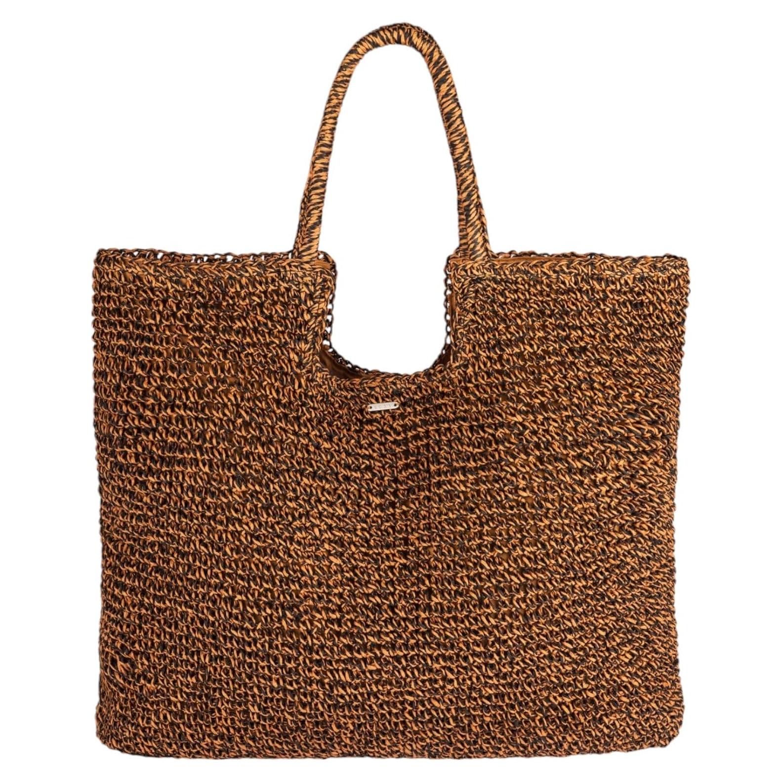 Bolso de Playa Roxy para Mujeres | Paja Eco-Chic | Ligero y Transpirable