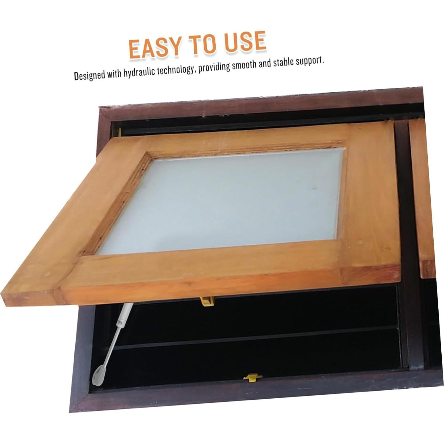 Soporte de Tapa de Gas Hidráulico Vaguelly 28cm Plata