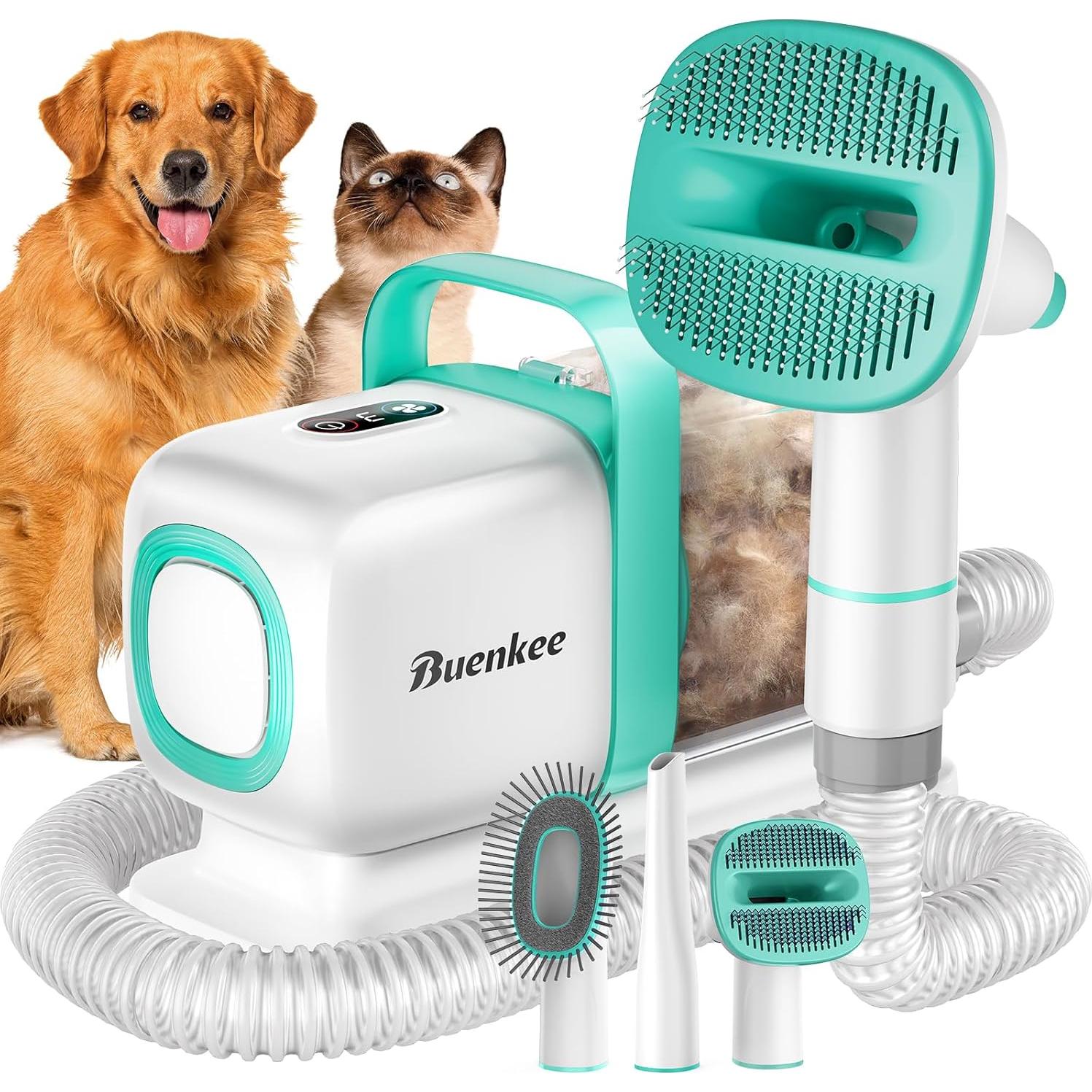 Aspiradora para Perros Buenkee 2L Silenciosa 56dB Acicalamiento
