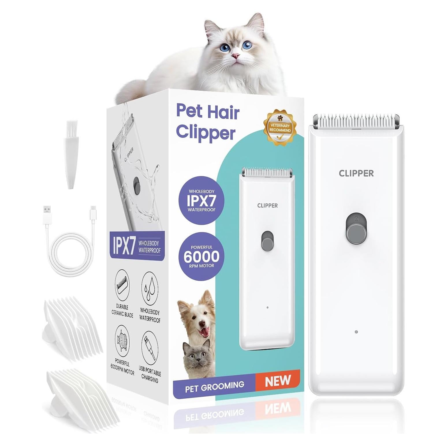 Cortadora de Pelo Inalámbrica Marvljojo para Perros y Gatos