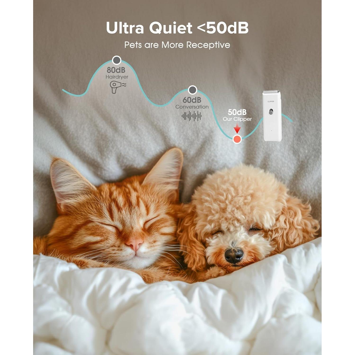 Cortadora de Pelo Inalámbrica Marvljojo para Perros y Gatos