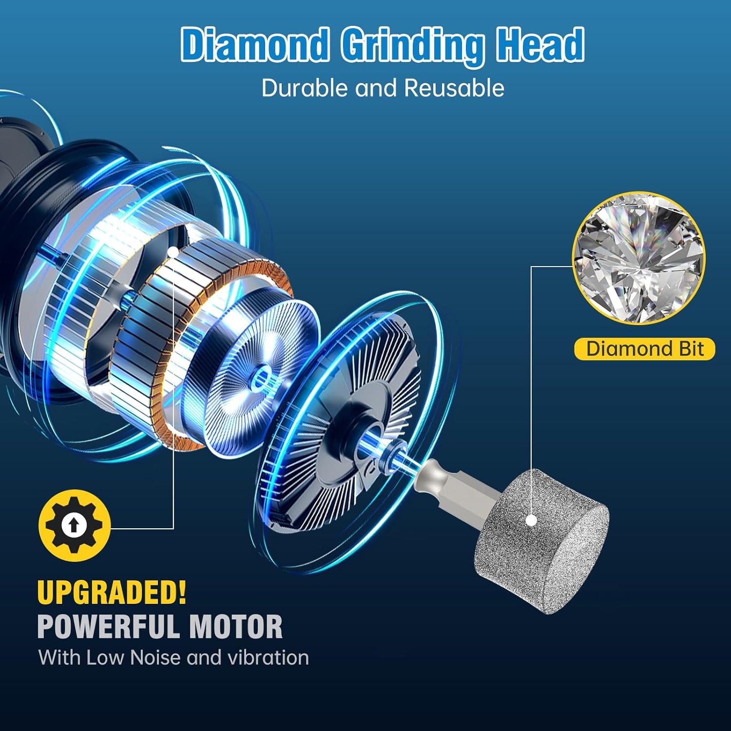 Cortador de Uñas Eléctrico Barkitty Verde 7 Velocidades para Perros