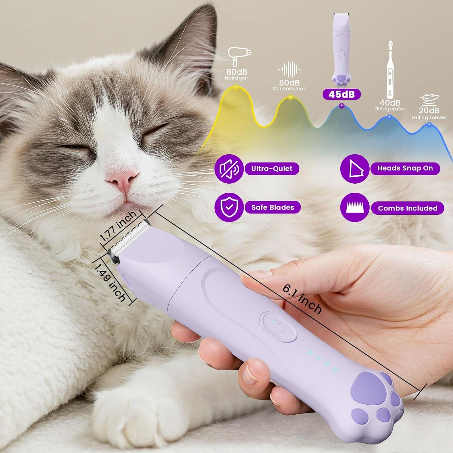 Recortador de patas de perro Veeconn T6 4 en 1 bajo ruido IPX7