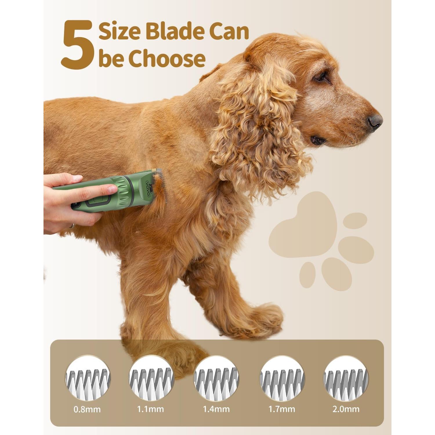 Cortapelos Inalámbrico VOVO para Perros 3 Velocidades Verde