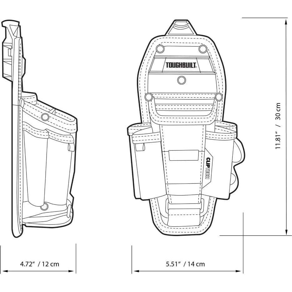 Bolsa de Técnico ToughBuilt TB-CT-36-L7, 7 Bolsillos, Negra