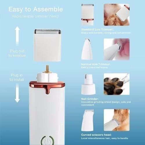 Kit Cortadora de Pelo y Uñas para Mascotas JYSW 4 en 1