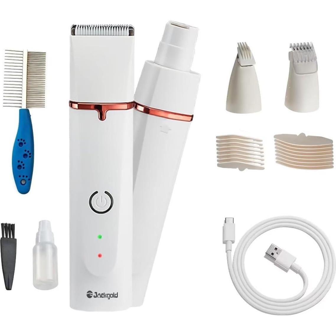 Kit Cortadora de Pelo y Uñas para Mascotas JYSW 4 en 1