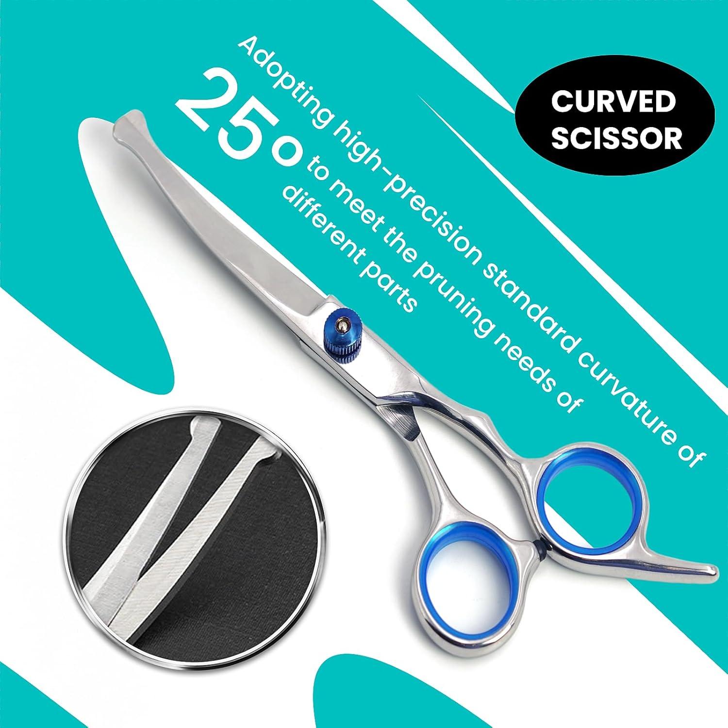 Kit de Tijeras para Mascotas MEDUWEDU 7 en 1 con Peines