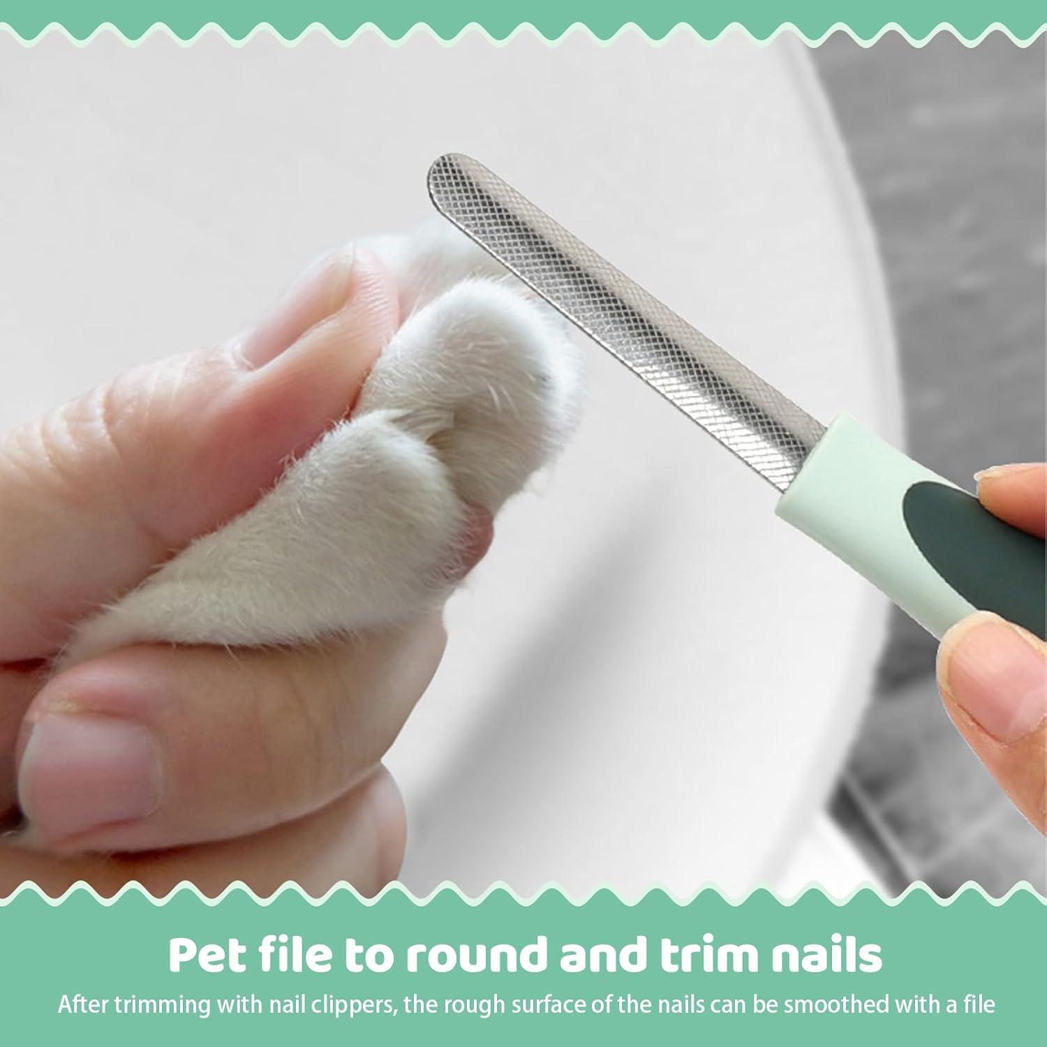 Kit de Aseo 8 en 1 LAMLENT para Perros y Gatos - Cepillo, Cortauñas, Peine, Tijeras, Cepillo de Dientes